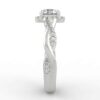 1/4 carat diamond halo semi mount
