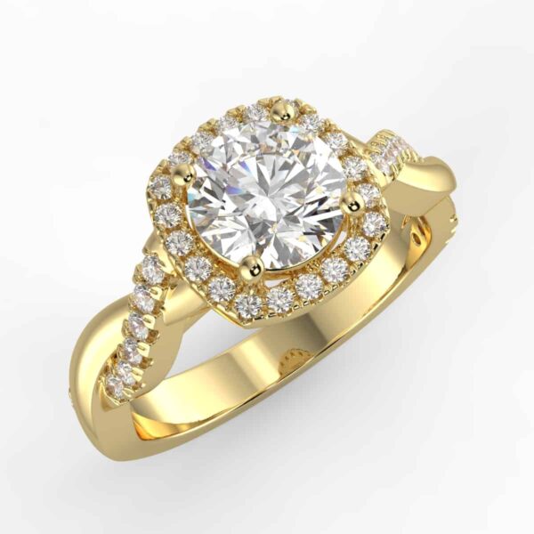 1/4 carat diamond halo semi mount