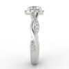 1/3 carat diamond halo semi mount