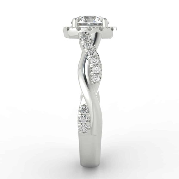 1/3 carat diamond halo semi mount