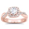 1/3 carat diamond halo semi mount