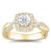 1/3 carat diamond halo semi mount