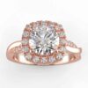 1/3 carat diamond halo semi mount