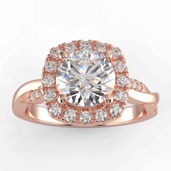 1/3 carat diamond halo semi mount
