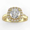 1/3 carat diamond halo semi mount
