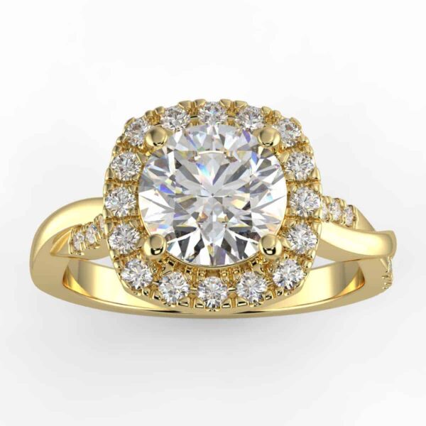 1/3 carat diamond halo semi mount