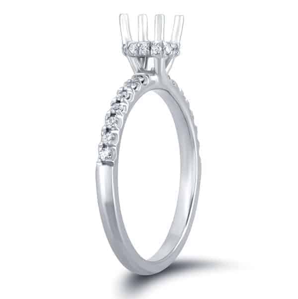 1/5 ct diamond hidden halo semi mount