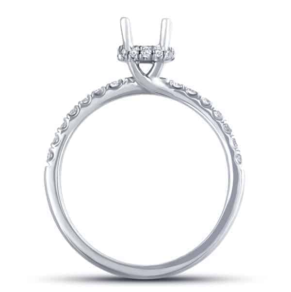 1/5 ct diamond hidden halo semi mount