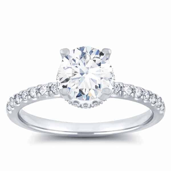 1/5 ct diamond hidden halo semi mount