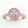 1 carat diamond halo ring *with center diamond*