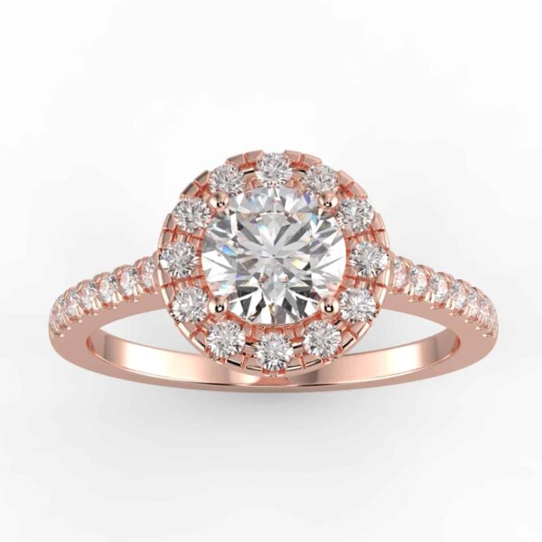 1 carat diamond halo ring *with center diamond*