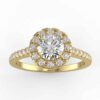 1 carat diamond halo ring *with center diamond*