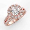7/8 carat diamond halo semi mount