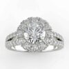 7/8 carat diamond halo semi mount