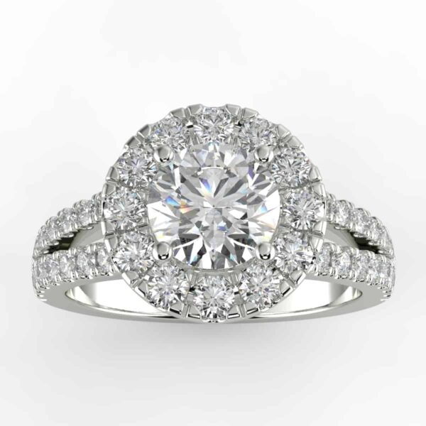 7/8 carat diamond halo semi mount