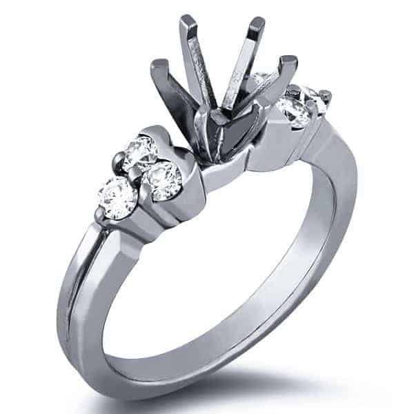 1/3ct diamond semi mount