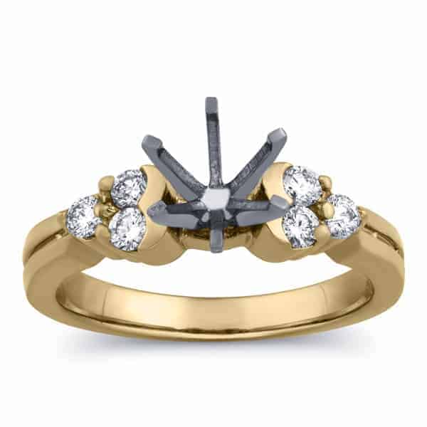 1/3ct diamond semi mount