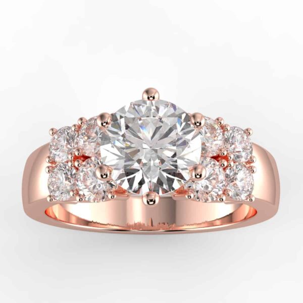 1/2 carat lab diamond semi mount in 10k