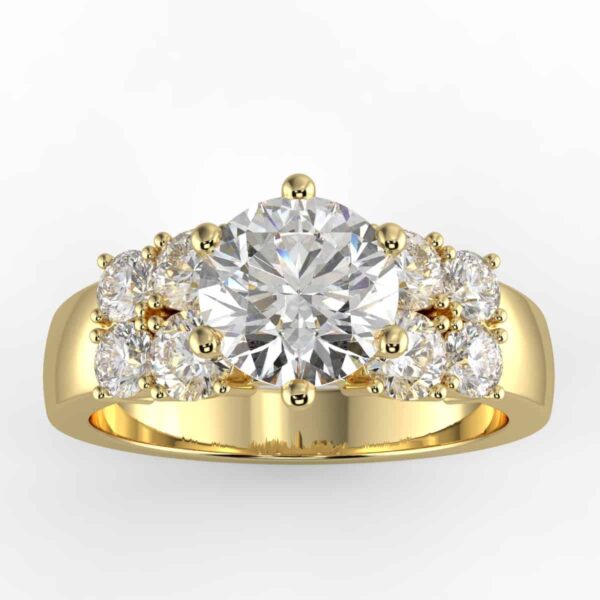 1/2 carat lab diamond semi mount in 10k