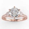 1/2 carat 3 stone ring mount
