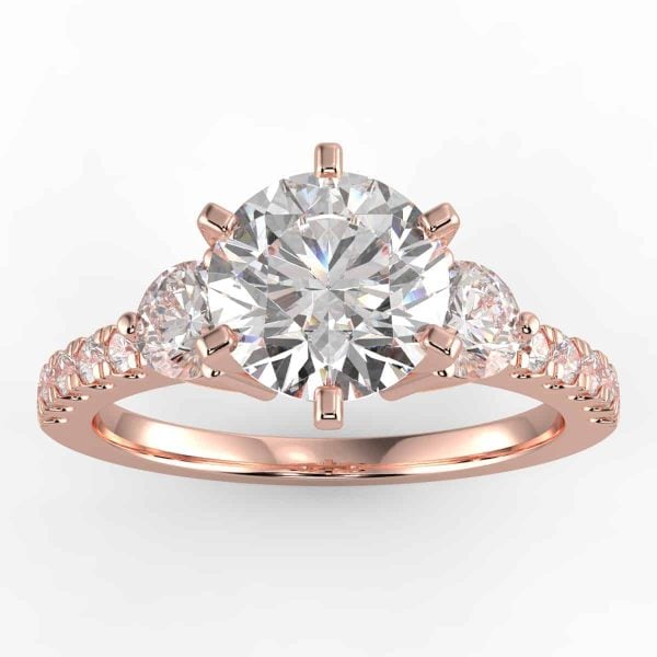 1/2 carat 3 stone ring mount