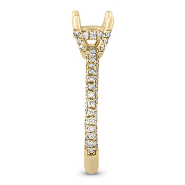 1/2 carat diamond hidden halo semi mount