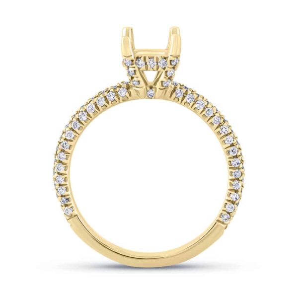 1/2 carat diamond hidden halo semi mount