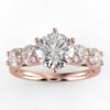 7/8 carat diamond semi mount ring in your choice of metal.