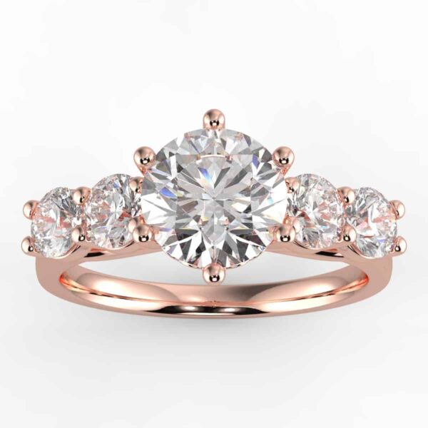 7/8 carat diamond semi mount ring in your choice of metal.