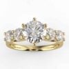 7/8 carat diamond semi mount ring in your choice of metal.