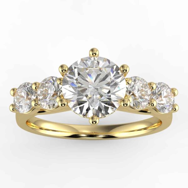 7/8 carat diamond semi mount ring in your choice of metal.