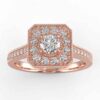 1/2ct diamond halo ring in 10k gold $599