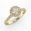 1/2ct diamond halo ring *with center diamond*