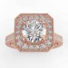 3/8 carat diamond halo semi mount
