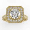 3/8 carat diamond halo semi mount