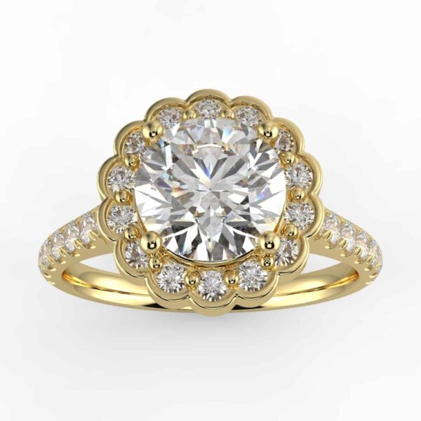 5/8 carat diamond halo semi mount