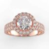 3/4 carat diamond halo semi mount
