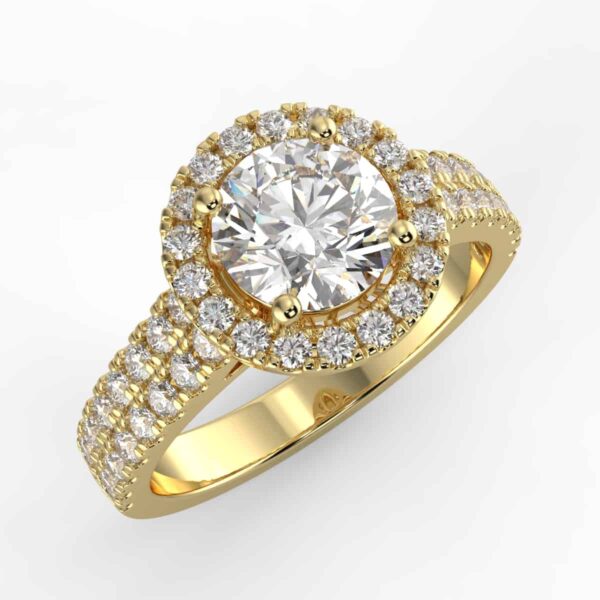 3/4 carat diamond halo semi mount