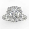 1 carat halo semi mount