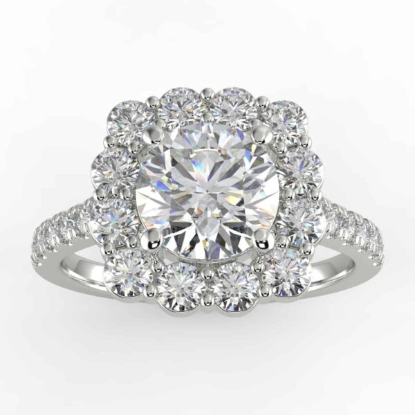 1 carat halo semi mount