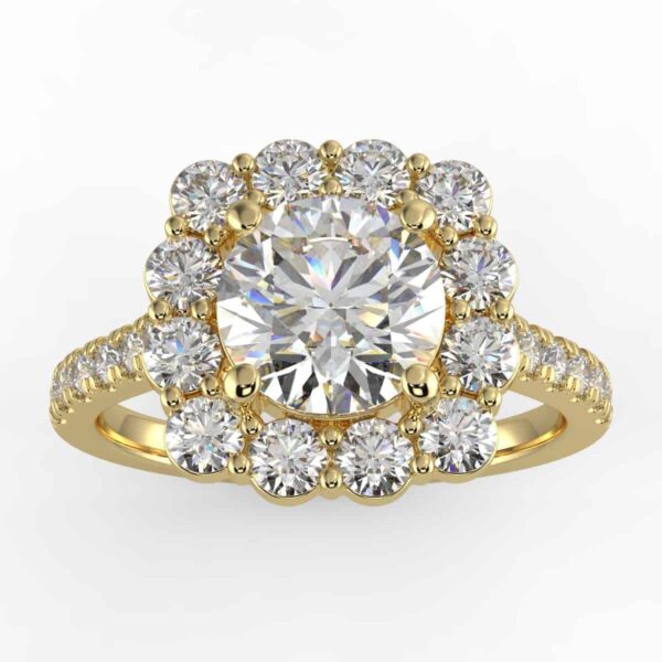 1 carat halo semi mount