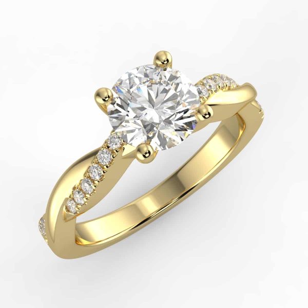 1/10ct designer semi mount in 18k gold