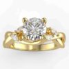 certified 1 carat diamond engagement ring in 14k gold