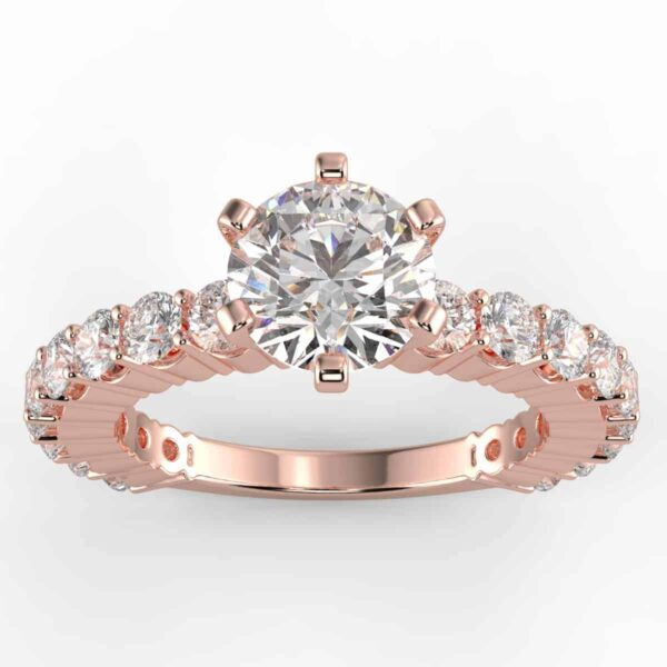 7/8 carat diamond semi mount in your choice of metal.