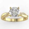 certified 1 carat engagement ring in 14k gold