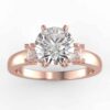 3 stone diamond ring mount 1/4 carat