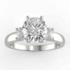 3 stone diamond ring mount 1/4 carat