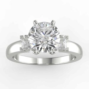 3 stone diamond ring mount 1/4 carat