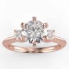 three stone diamond ring mount 1/3 carat