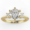 three stone diamond ring mount 1/3 carat
